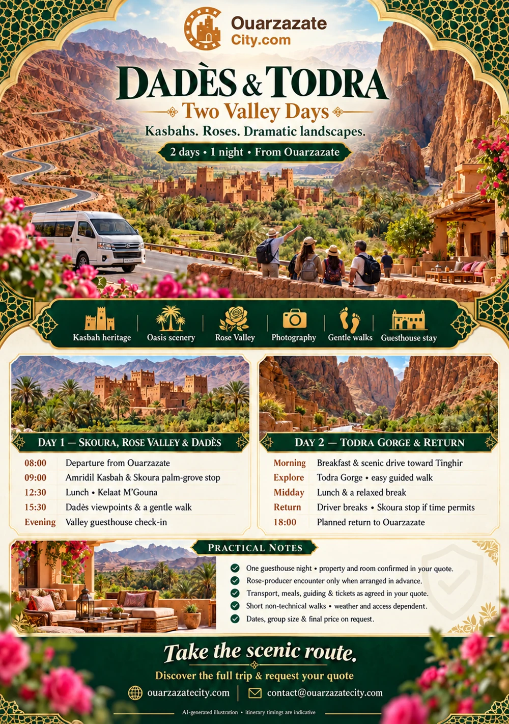 Dades and Todra two-day tour flyer