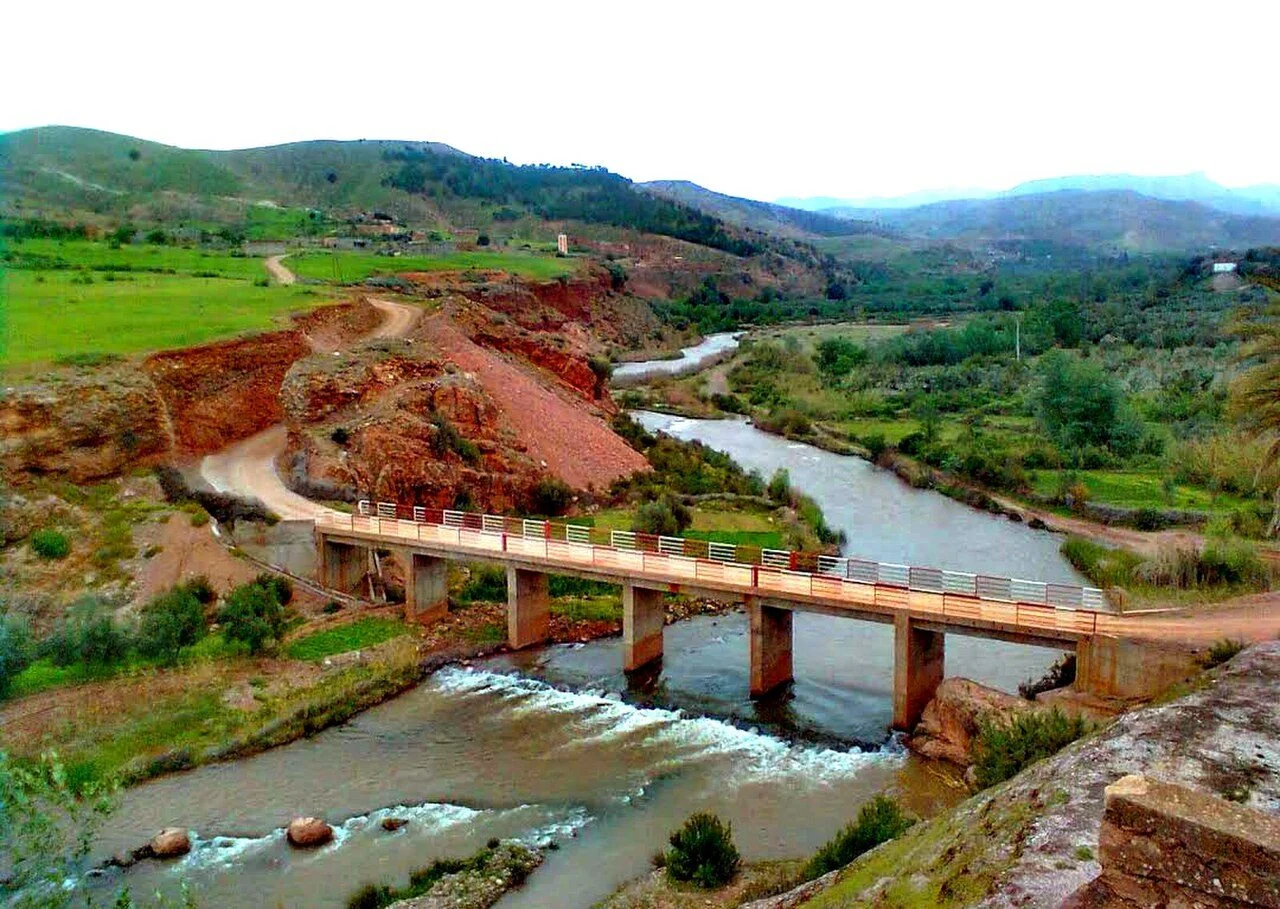 Real photograph of the Tassaout River in Morocco