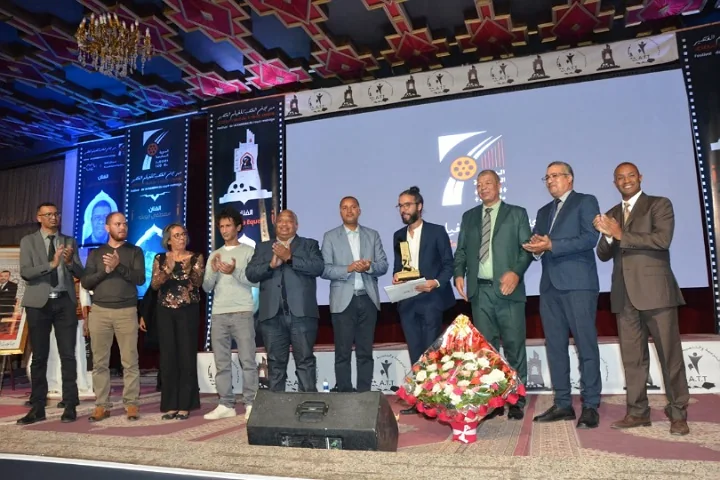 Award winners and organisers at the seventh Kasbah Short Film Festival closing ceremony in 2024.
