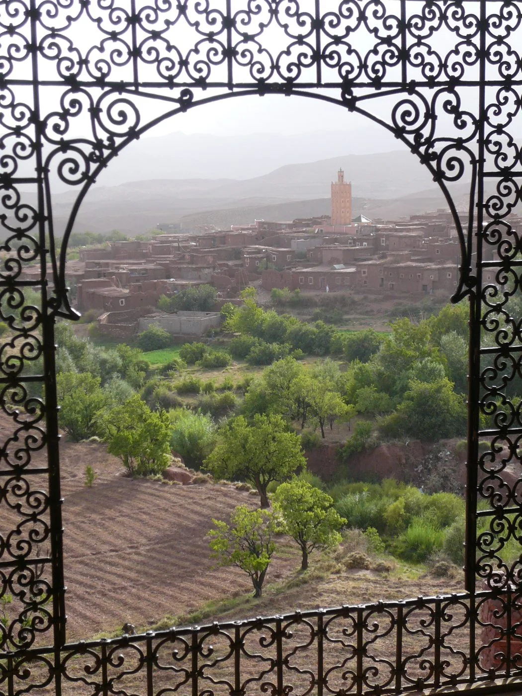 Telouet village seen from Glaoui kasbah
